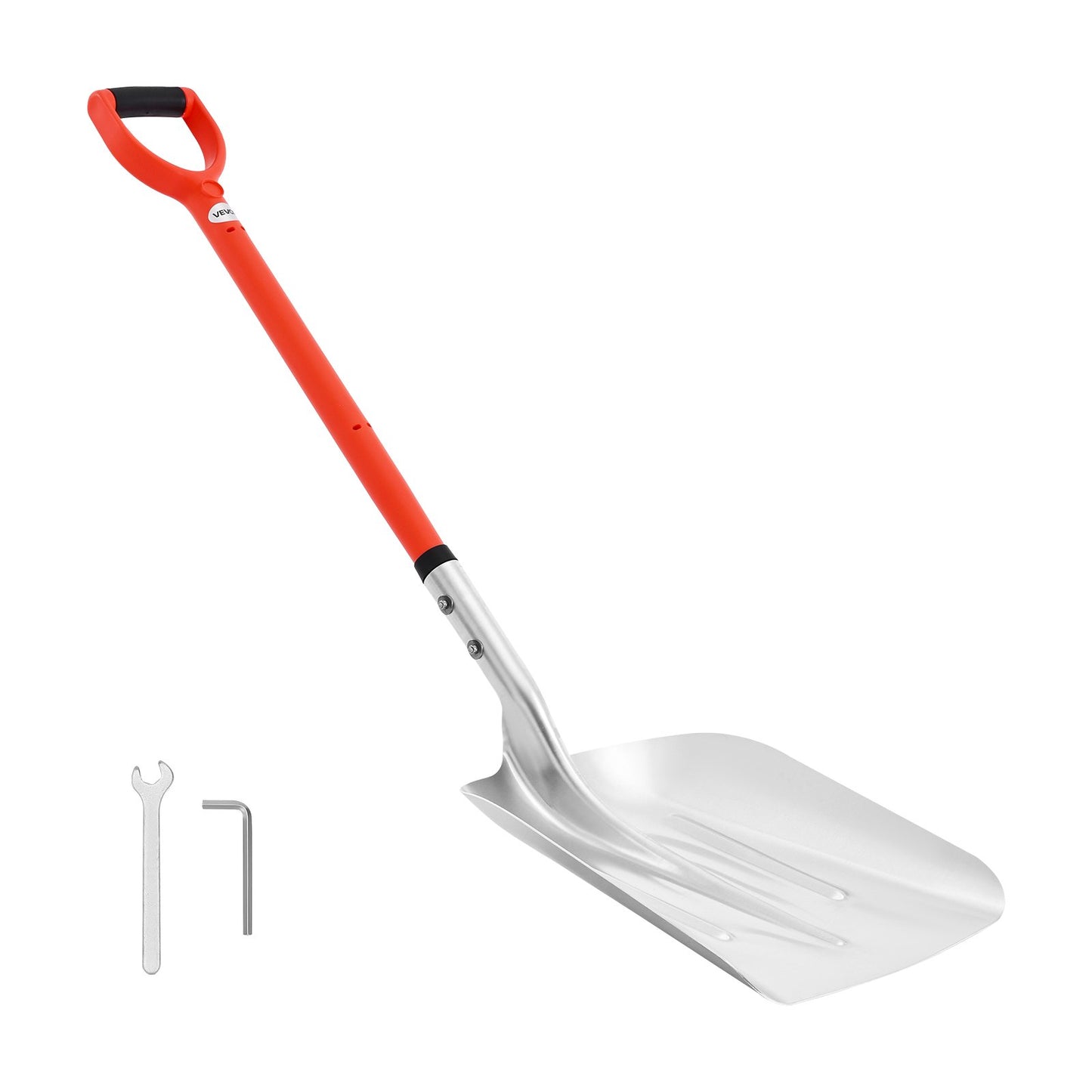 Snow Shovel for Driveway, 35cm Wide Aluminum Alloy Snow Shovel with D-shaped Handles, Large Capacity Snowplow Shovels, Lightweight Snows Removal Tool for Garden Car Camping