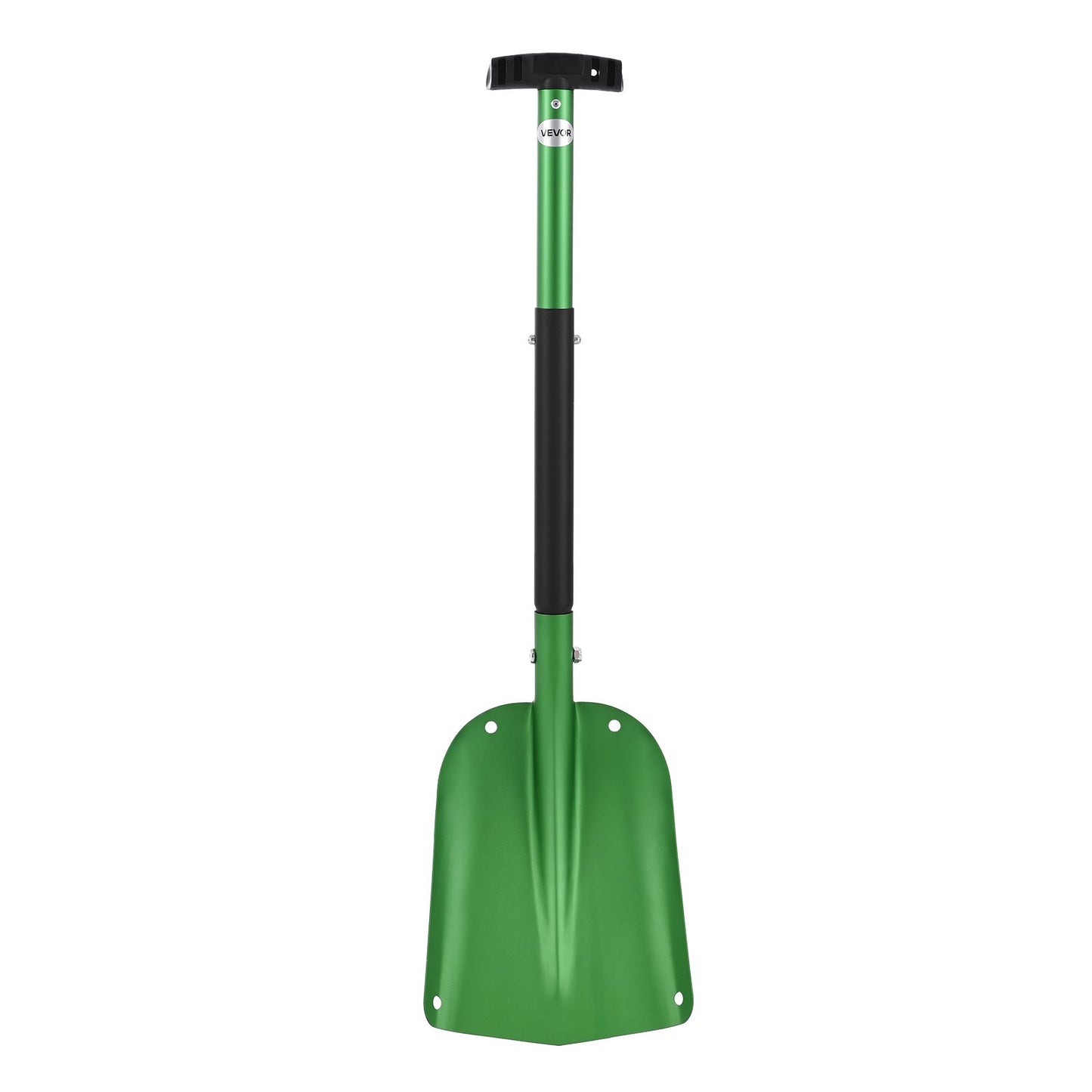 Snow Shovel for Driveway, 21.5cm Wide Aluminum Alloy Snow Shovel with T-shaped Handles, Large Capacity Snowplow Shovels, Portable & Lightweight Snows Removal Tool for Garden Car Camping