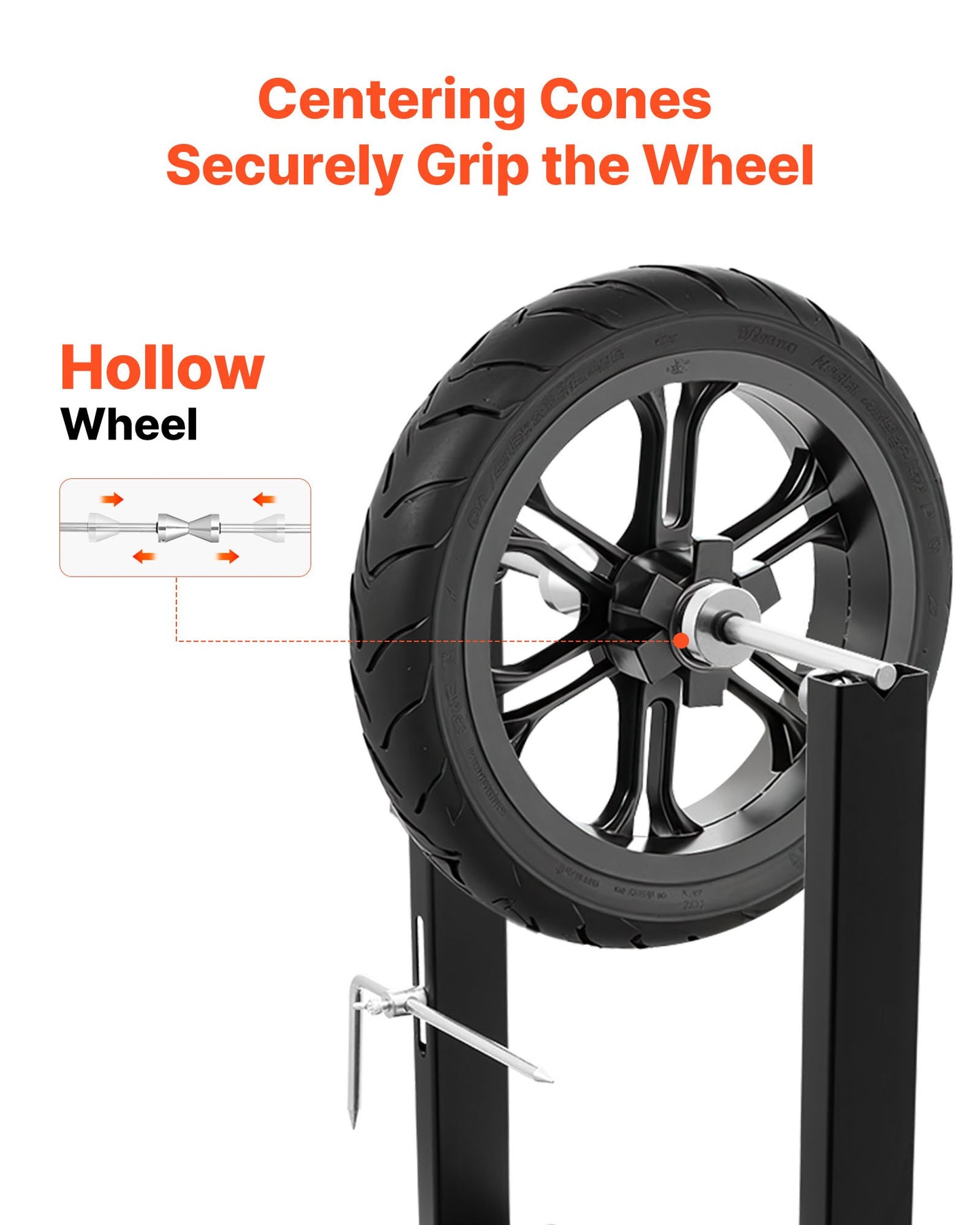 Motorcycle Wheel Balancer, 40 kg Capacity, Tire Balancer & Truing Stand with Adjustable Centering Cones and Truing Pointer, Balancing Tools for Most Motorcycles & Bicycles, 813 mm Wheel Dia