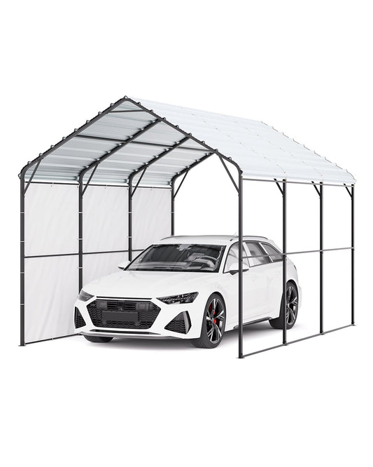 VEVOR 10' x 15' Metal Carport Heavy Duty Outdoor Car Shelter Garage for Boats