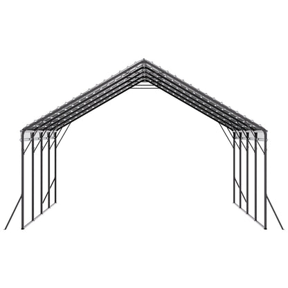 Heavy Duty Metal Carport, 5.8 x 6 x 3.77 m Outdoor Carport with Sturdy Frame & Roof, Car Garage Shade with Removable Sidewalls, Multi-Use Car Shelter for Pickup, Boat, Trucks & Tractors