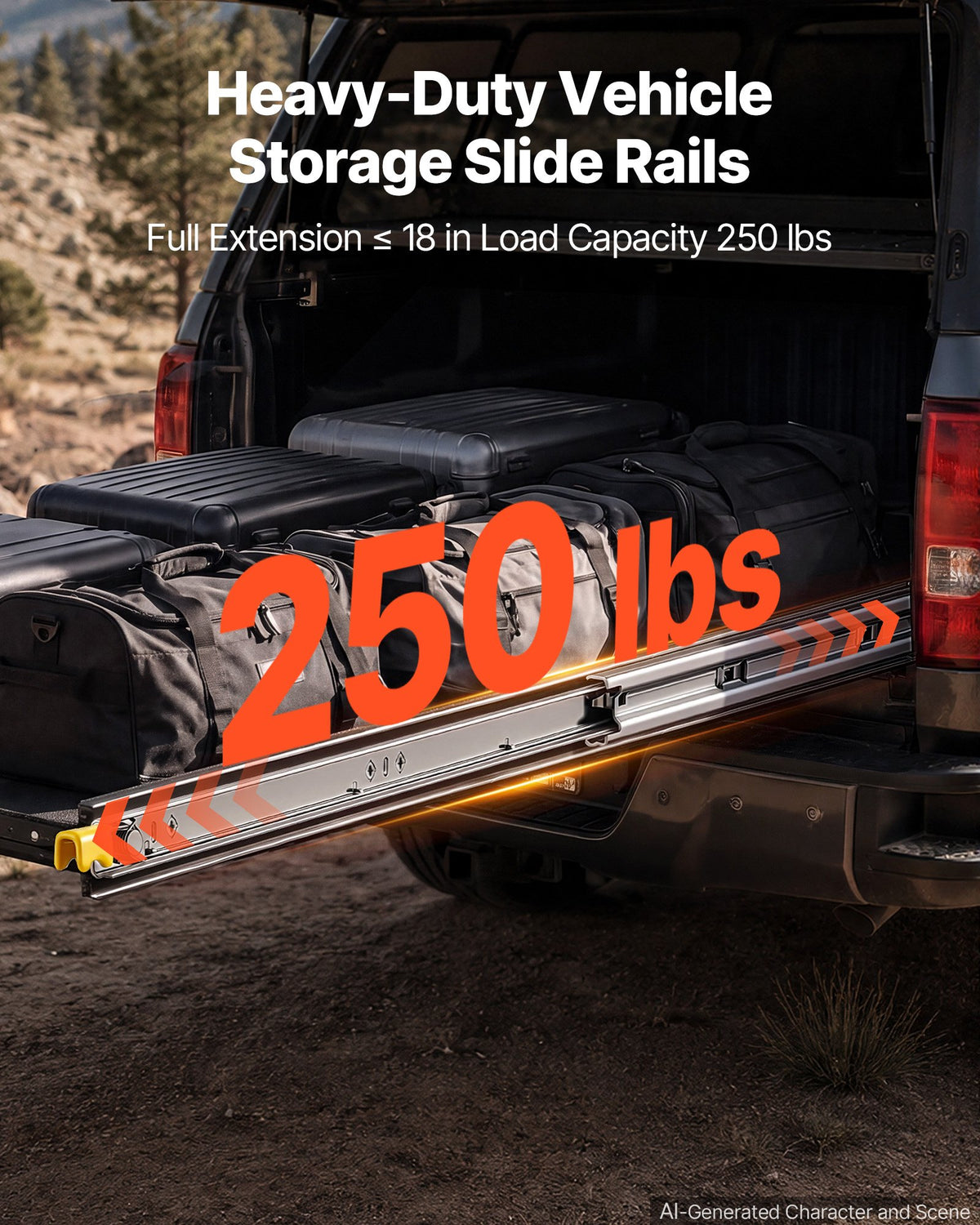 Heavy Duty Drawer Slides, 100 cm 113 kg with Lock Side Mount Rails, for Cabinets, Kitchen, Workbench, RV, 3-Fold Full Extension Ball Bearing Rails, Carbon Steel, with Screws & Nuts, 1 Pair