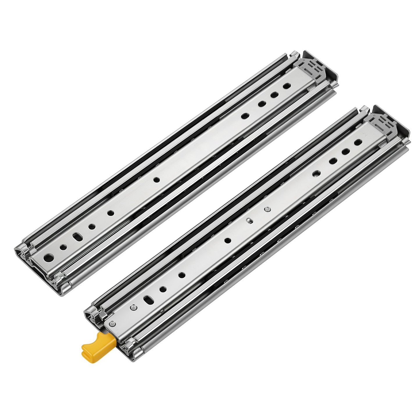 Heavy Duty Drawer Slides, 40.6 cm 226.8 kg with Lock Side Mount Rails, for Cabinets, Kitchen, Workbench, RV, 3-Fold Full Extension Ball Bearing Rails, Carbon Steel, with Screws & Nuts, 1 Pair