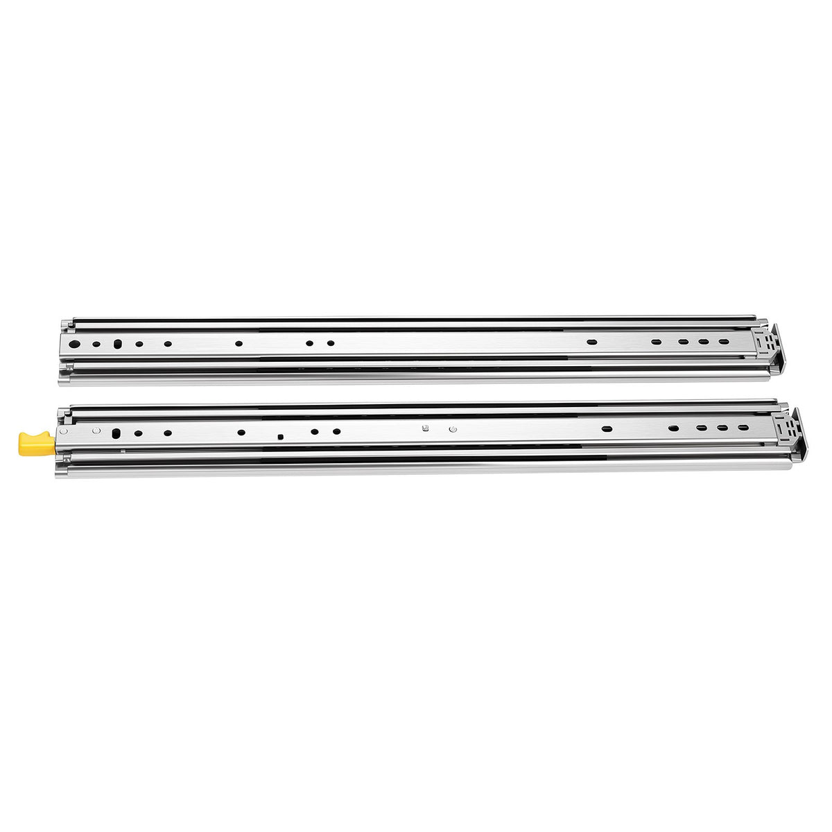 Heavy Duty Drawer Slides, 66 cm 226.8 kg with Lock Side Mount Rails, for Cabinets, Kitchen, Workbench, RV, 3-Fold Full Extension Ball Bearing Rails, Carbon Steel, with Screws & Nuts, 1 Pair