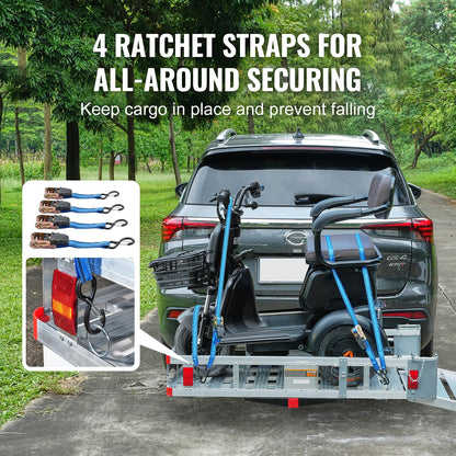VEVOR Hitch Mount Wheelchair Carrier 47.2" x 27.6", 500LBS Mobility Scooter Carrier