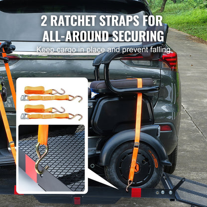 Hitch Mount Mobility Carrier with Ramp, 117 cm x 65 cm, 227 kg Capacity