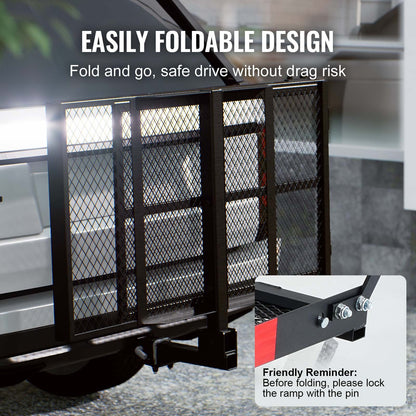 VEVOR Hitch Mount Wheelchair Carrier 45.3" x 25.6", 500LBS Mobility Scooter Carrier
