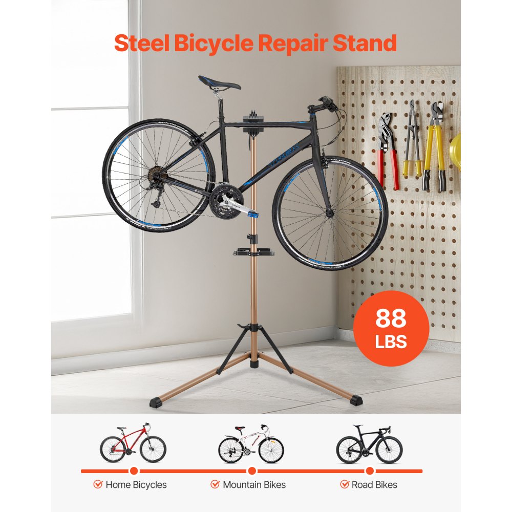 VEVOR Bike Repair Stand 39.9 kg Adjustable Bicycle Maintenance Rack with Tray