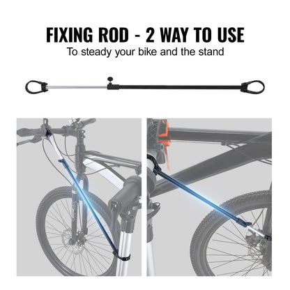 VEVOR Bike Repair Stand 66LBS Adjustable Maintenance Folding Bike Rack Tool Tray