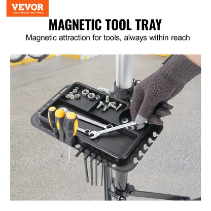 VEVOR Bike Repair Stand 66LBS Adjustable Maintenance Folding Bike Rack Tool Tray