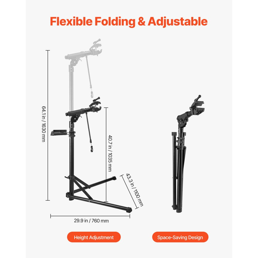 Bike Repair Stand 38.56 kg Adjustable Bicycle Maintenance Rack with Tray