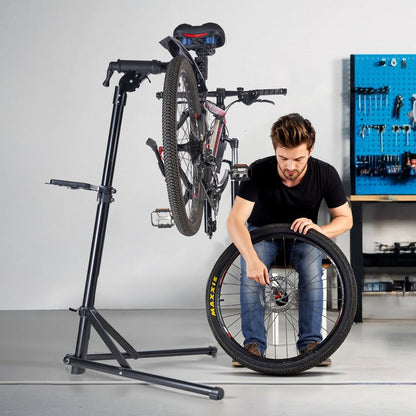 Bike Repair Stand 38.56 kg Adjustable Bicycle Maintenance Rack with Tray