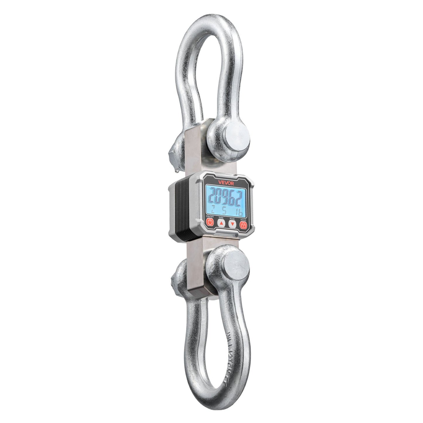 Digital Crane Scale, 22000 lbs/10 T Max Capacity, Heavy Duty Industrial Hanging Scale with Cast Aluminum Case & LCD Display, 2 kg Division & 3 Unit Switch, Remote Control for Garage Factory