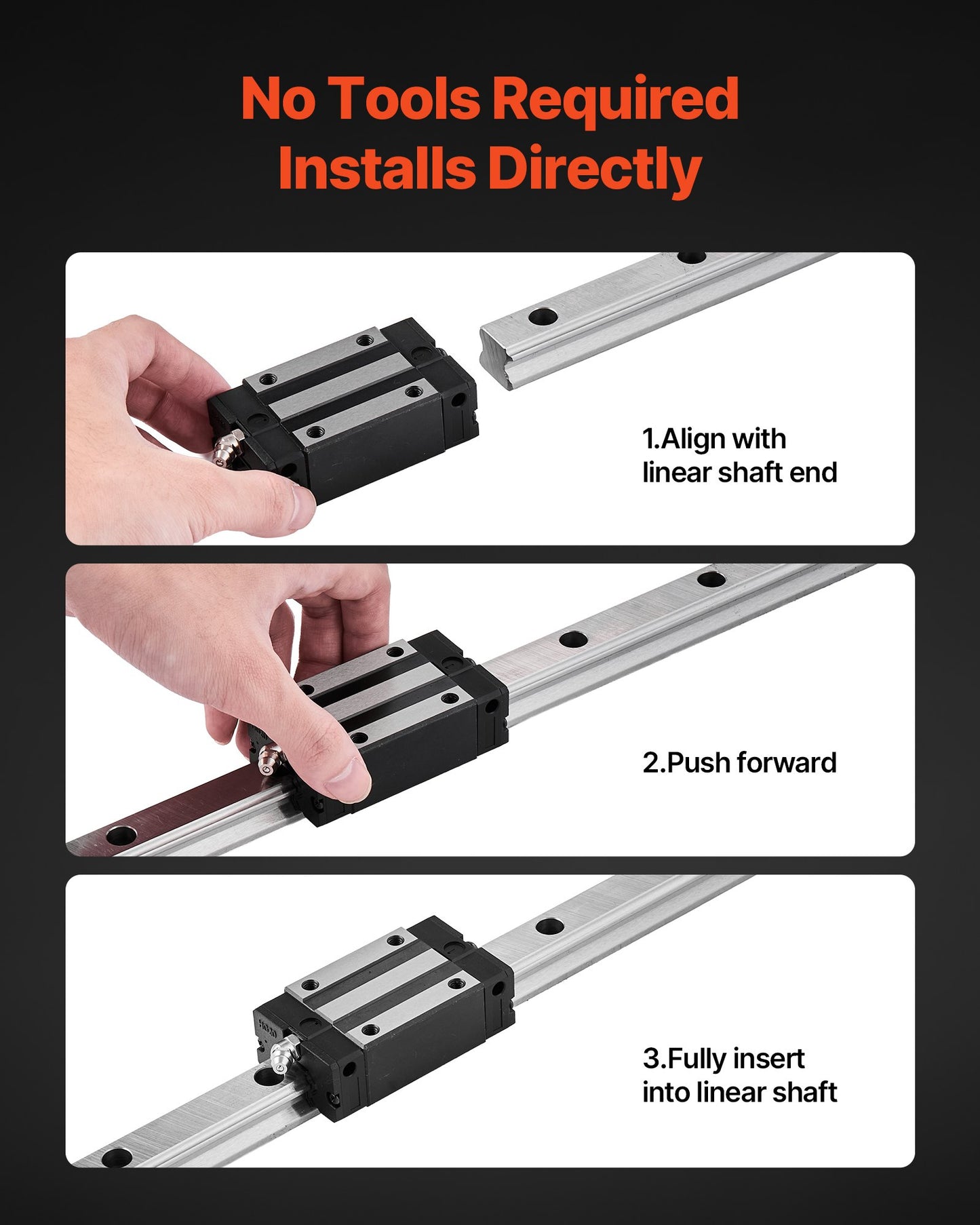 Linear Rail Guide Kit, HGR20, 2Pcs 1000 mm (39.4 inch) Linear Motion Rails and 4Pcs Bearing Slide Blocks, Anti Rust and High Precision Kit, for DIY, CNC Routers, Lathes, Mills, 3D Printers