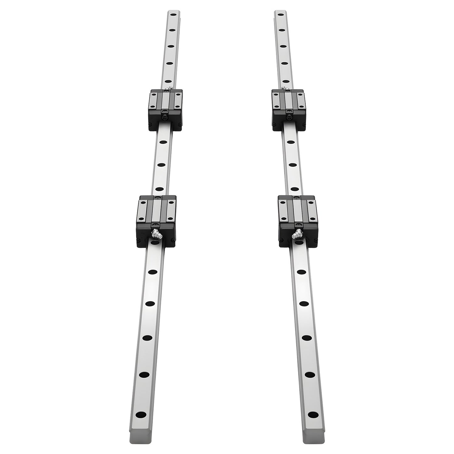 Linear Rail Guide Kit, HGR20, 2Pcs 1000 mm (39.4 inch) Linear Motion Rails and 4Pcs Bearing Slide Blocks, Anti Rust and High Precision Kit, for DIY, CNC Routers, Lathes, Mills, 3D Printers
