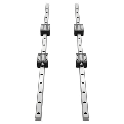 Linear Rail Guide Kit, HGR20, 2Pcs 1000 mm (39.4 inch) Linear Motion Rails and 4Pcs Bearing Slide Blocks, Anti Rust and High Precision Kit, for DIY, CNC Routers, Lathes, Mills, 3D Printers