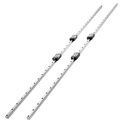 Linear Rail Guide Kit, HGR20, 2Pcs 2000 mm (78.74 inch) Linear Motion Rails and 4Pcs Bearing Slide Blocks, Anti Rust and High Precision Kit, for DIY, CNC Routers, Lathes, Mills, 3D Printers