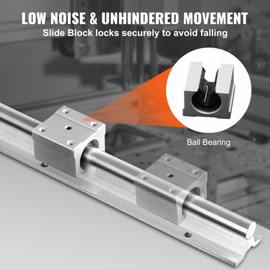 Linear Guide Rail Kit, SBR20 1.8m with Slide Blocks for CNC and DIY Projects