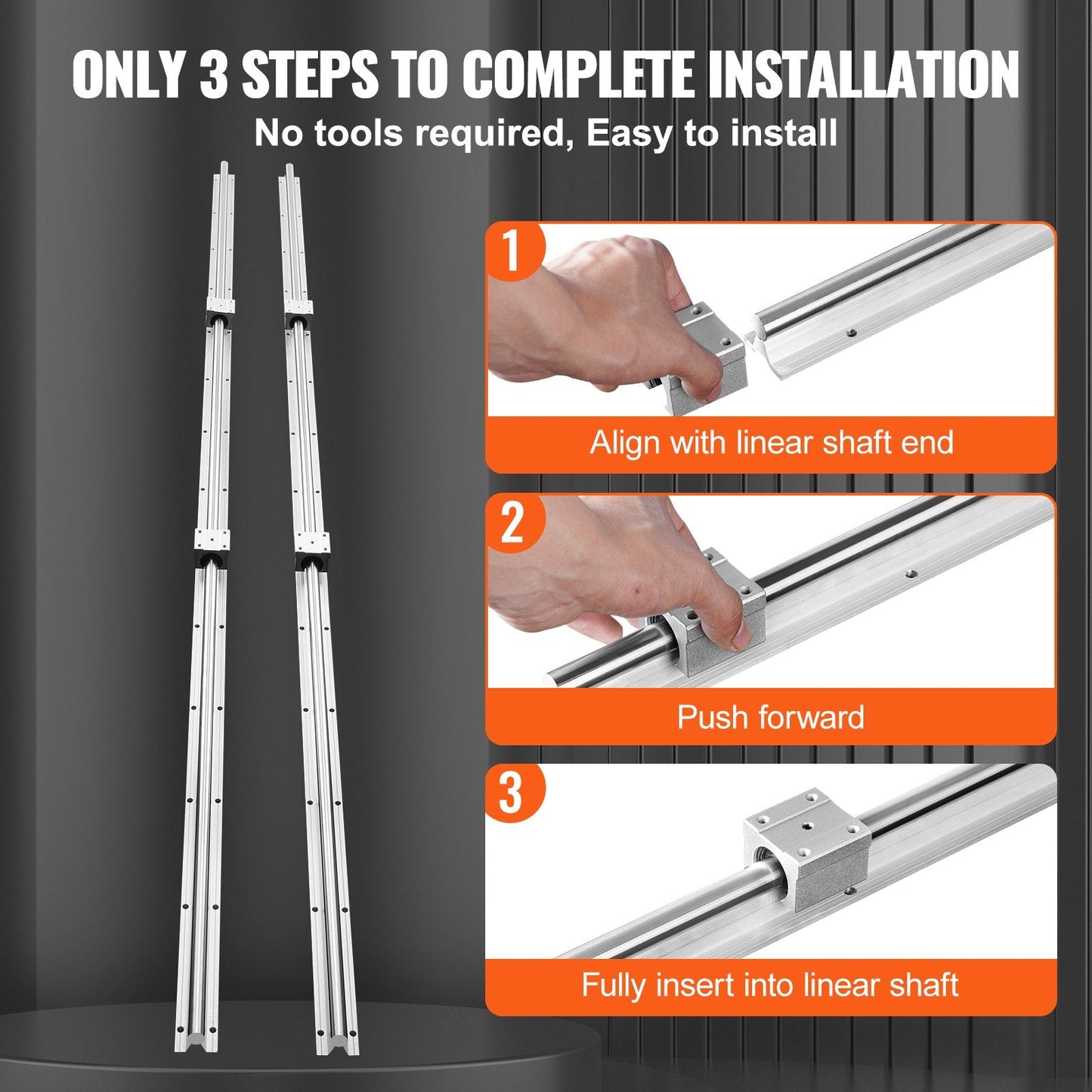 Linear Guide Rail Kit, SBR20 1.8m with Slide Blocks for CNC and DIY Projects
