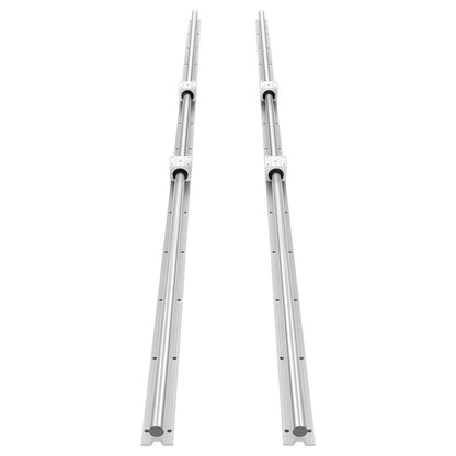 Linear Rail Kit, SBR20, 2Pcs 2000 mm (78.74 inch) Linear Motion Guide Rails and 4Pcs Bearing Slide Blocks, Fully Supported Shaft, for Cutting, Grinding, Milling, Drilling Machines, and More