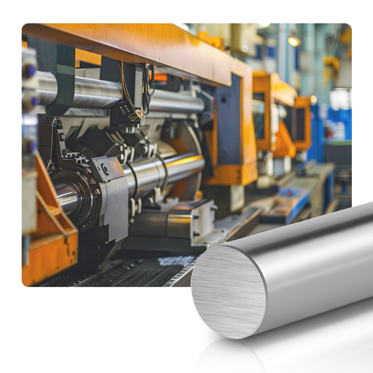 2PCS Linear Motion Rod, 25 mm x 1000 mm (0.98 x 39.4 in), SFC25 Carbon Steel Linear Rod Shaft, Anti Rust and High Precision, High Hardness Shaft, for Cutting Grinding Milling Drilling Machine