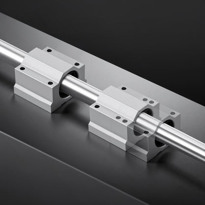 Linear Rail Kit, SFC25, 2Pcs 1000 mm (39.4 inch) Linear Motion Guide Rails and 4Pcs Bearing Slide Blocks, for DIY Engraving Machine Lathe Milling Machine Slides, DIY Training Rocker Plate