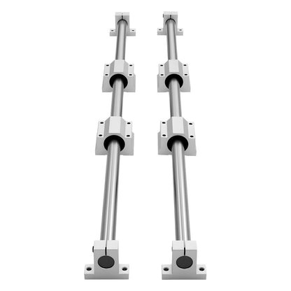 Linear Rail Kit, SFC25, 2Pcs 1000 mm (39.4 inch) Linear Motion Guide Rails and 4Pcs Bearing Slide Blocks, for DIY Engraving Machine Lathe Milling Machine Slides, DIY Training Rocker Plate