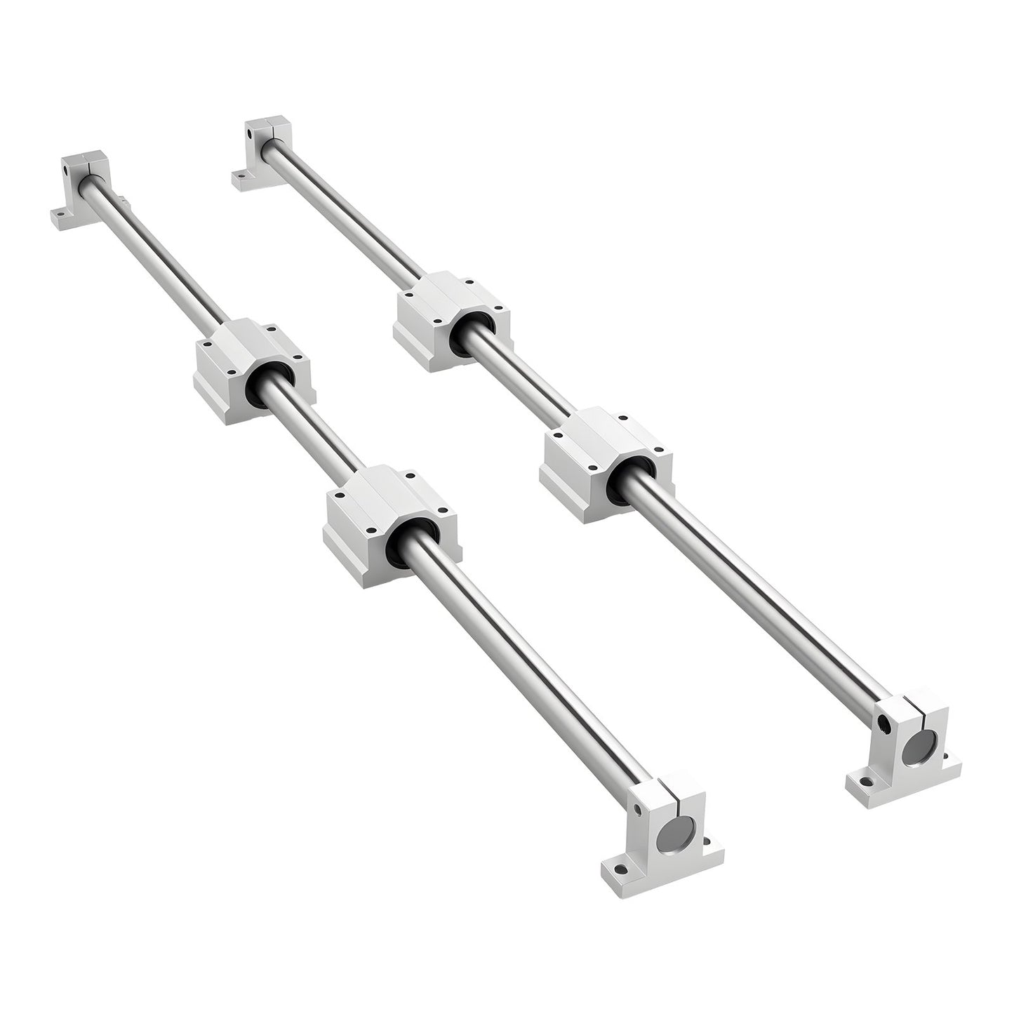 Linear Rail Kit, SFC25, 2Pcs 1000 mm (39.4 inch) Linear Motion Guide Rails and 4Pcs Bearing Slide Blocks, for DIY Engraving Machine Lathe Milling Machine Slides, DIY Training Rocker Plate