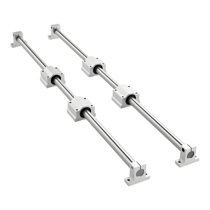 Linear Rail Kit, SFC25, 2Pcs 1000 mm (39.4 inch) Linear Motion Guide Rails and 4Pcs Bearing Slide Blocks, for DIY Engraving Machine Lathe Milling Machine Slides, DIY Training Rocker Plate