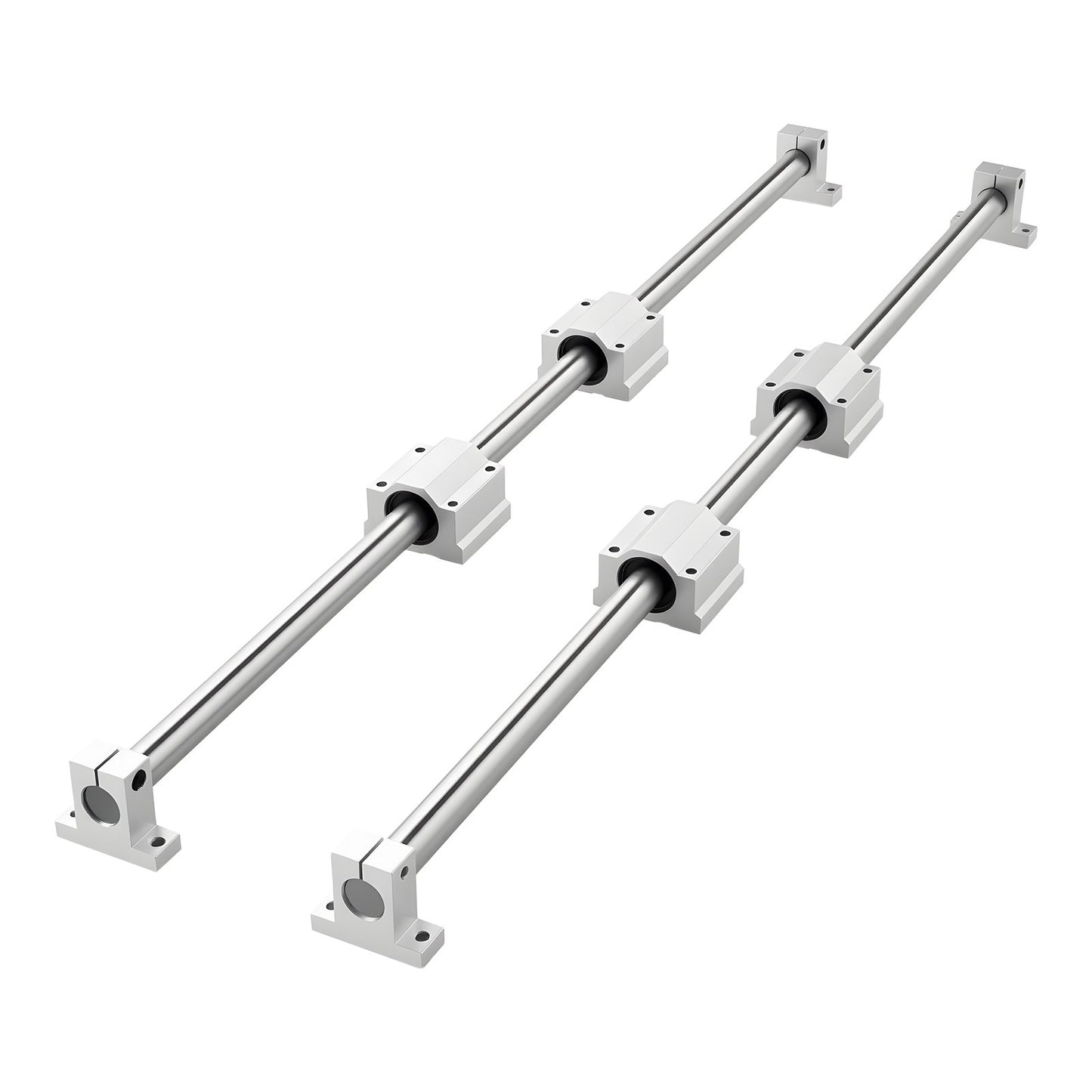 Linear Rail Kit, SFC25, 2Pcs 1000 mm (39.4 inch) Linear Motion Guide Rails and 4Pcs Bearing Slide Blocks, for DIY Engraving Machine Lathe Milling Machine Slides, DIY Training Rocker Plate