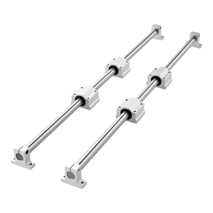 Linear Rail Kit, SFC25, 2Pcs 1000 mm (39.4 inch) Linear Motion Guide Rails and 4Pcs Bearing Slide Blocks, for DIY Engraving Machine Lathe Milling Machine Slides, DIY Training Rocker Plate