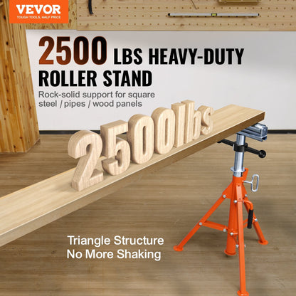 Heavy Duty Roller Stand, 1136 kg Capacity, Height Adjustable 0.7-1.3 m