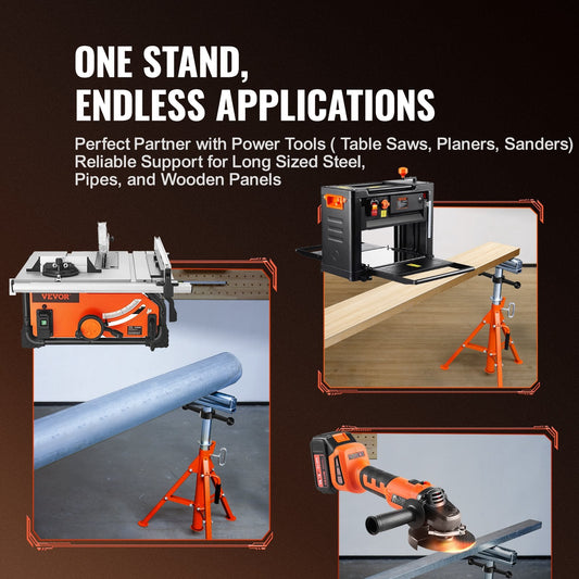 Heavy Duty Roller Stand, 1136 kg Capacity, Height Adjustable 0.7-1.3 m