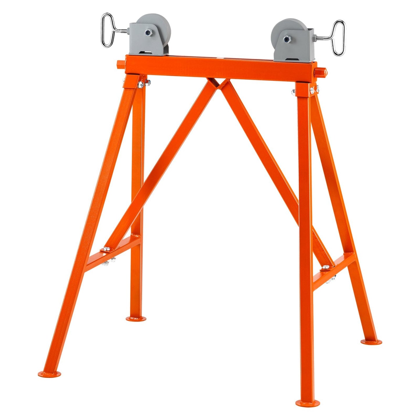 Heavy Duty Pipe Stand with Roller Head, Supports 1134 kg for 0.05-0.91 Meter Pipes