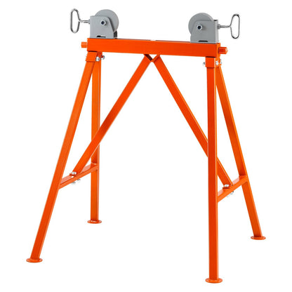 Heavy Duty Pipe Stand with Roller Head, Supports 1134 kg for 0.05-0.91 Meter Pipes