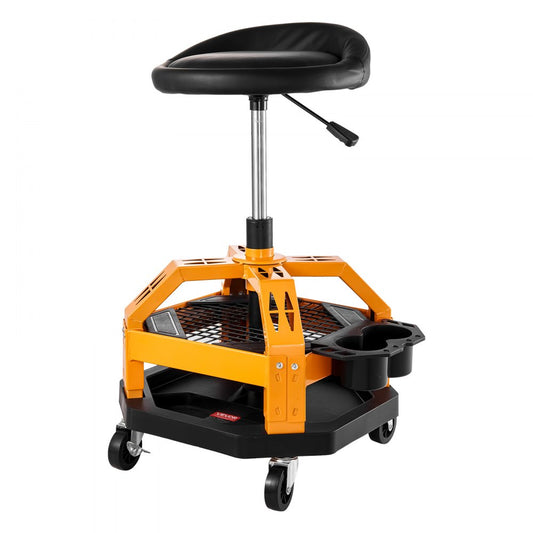 VEVOR Rolling Shop Stool Heavy-Duty Garage Work Seat 136 kg Load with Caster