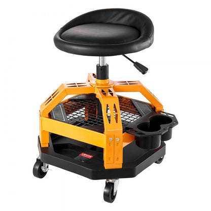 VEVOR Rolling Shop Stool Heavy-Duty Garage Work Seat 136 kg Load with Caster