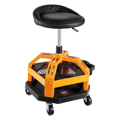 VEVOR Rolling Shop Stool Heavy-Duty Garage Work Seat 136 kg Load with Caster