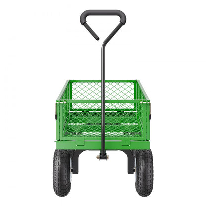 VEVOR Steel Garden Cart 680lb Capacity Heavy Duty Yard Wagon Cart 10in Tires