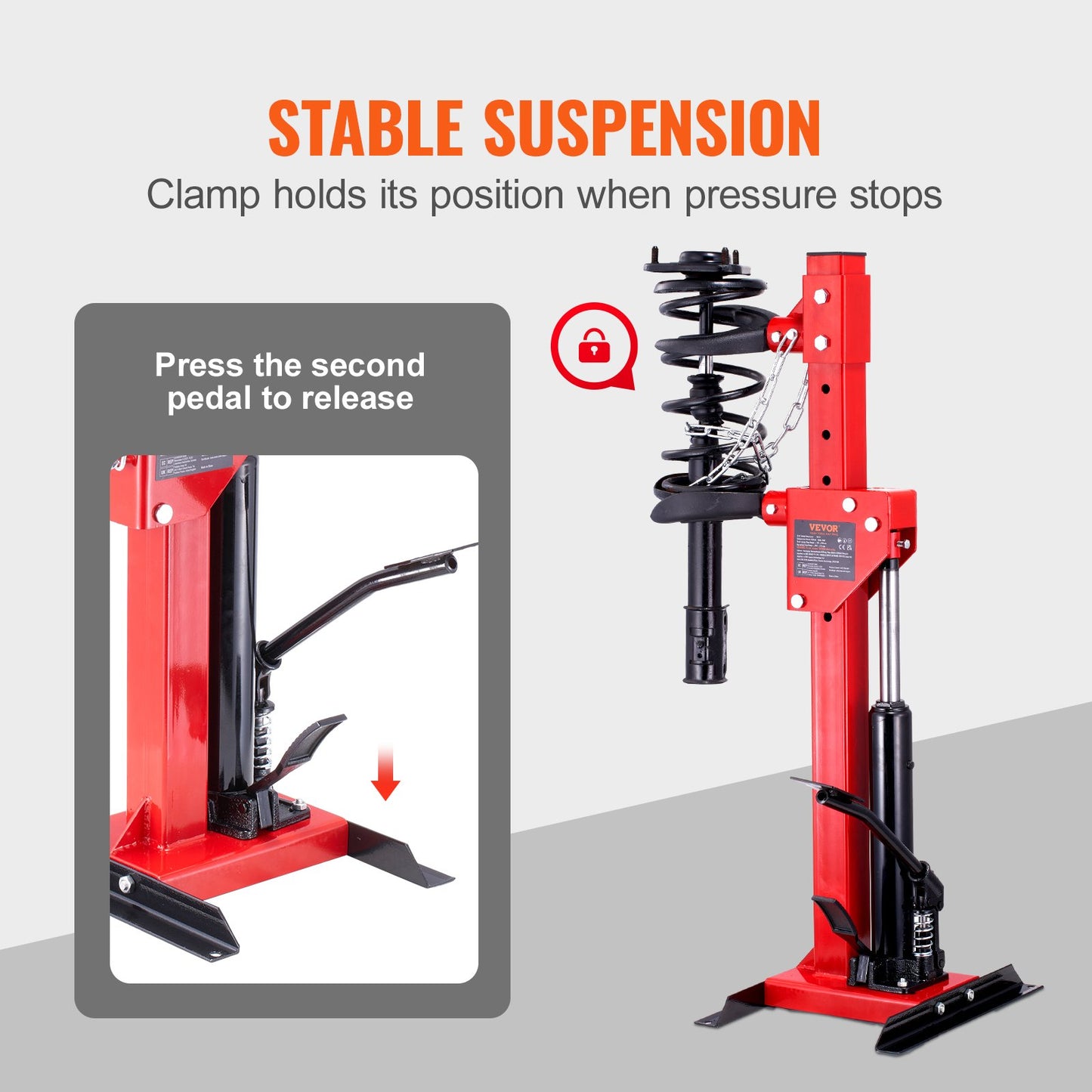 VEVOR Strut Spring Compressor, 4.5 Ton/9920 LBS Hydraulic Jack Capacity, 1 Ton Rated