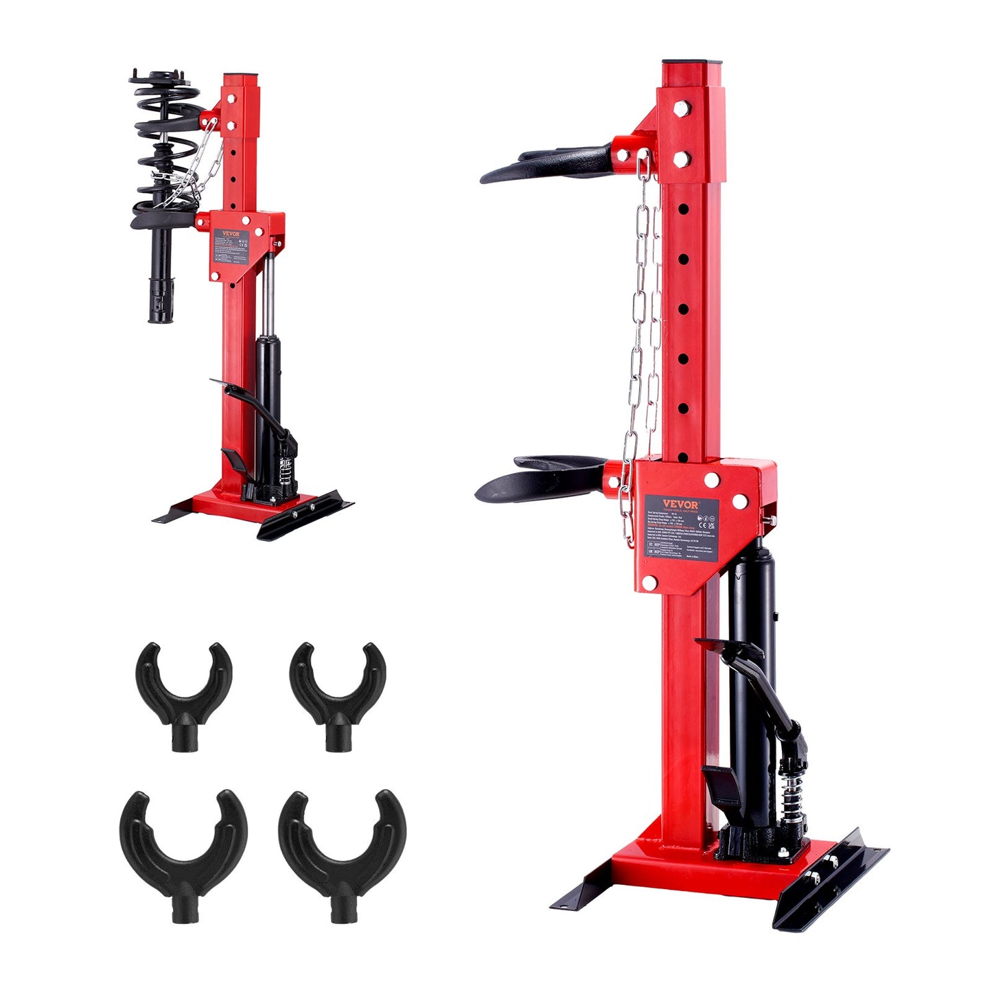 VEVOR Strut Spring Compressor, 4.5 Ton/9920 LBS Hydraulic Jack Capacity, 1 Ton Rated
