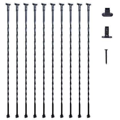 VEVOR Staircase Metal Balusters, 44'' x 1/2" Galvanized Steel Decorative Banister