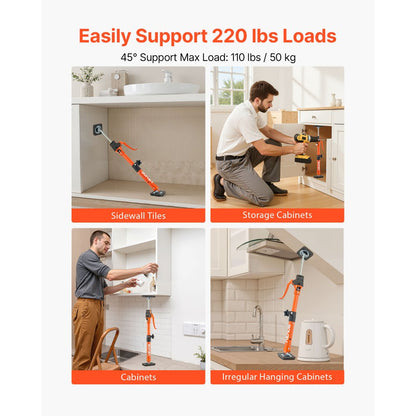 2Pcs Cabinet Jack Support Pole 40-60 cm Telescopic Quick Support Rod