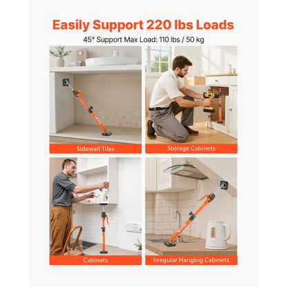 2Pcs Cabinet Jack Support Pole 48-75 cm Telescopic Quick Support Rod