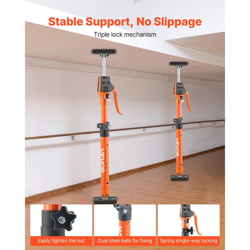 2Pcs Cabinet Jack Support Pole 48-75 cm Telescopic Quick Support Rod