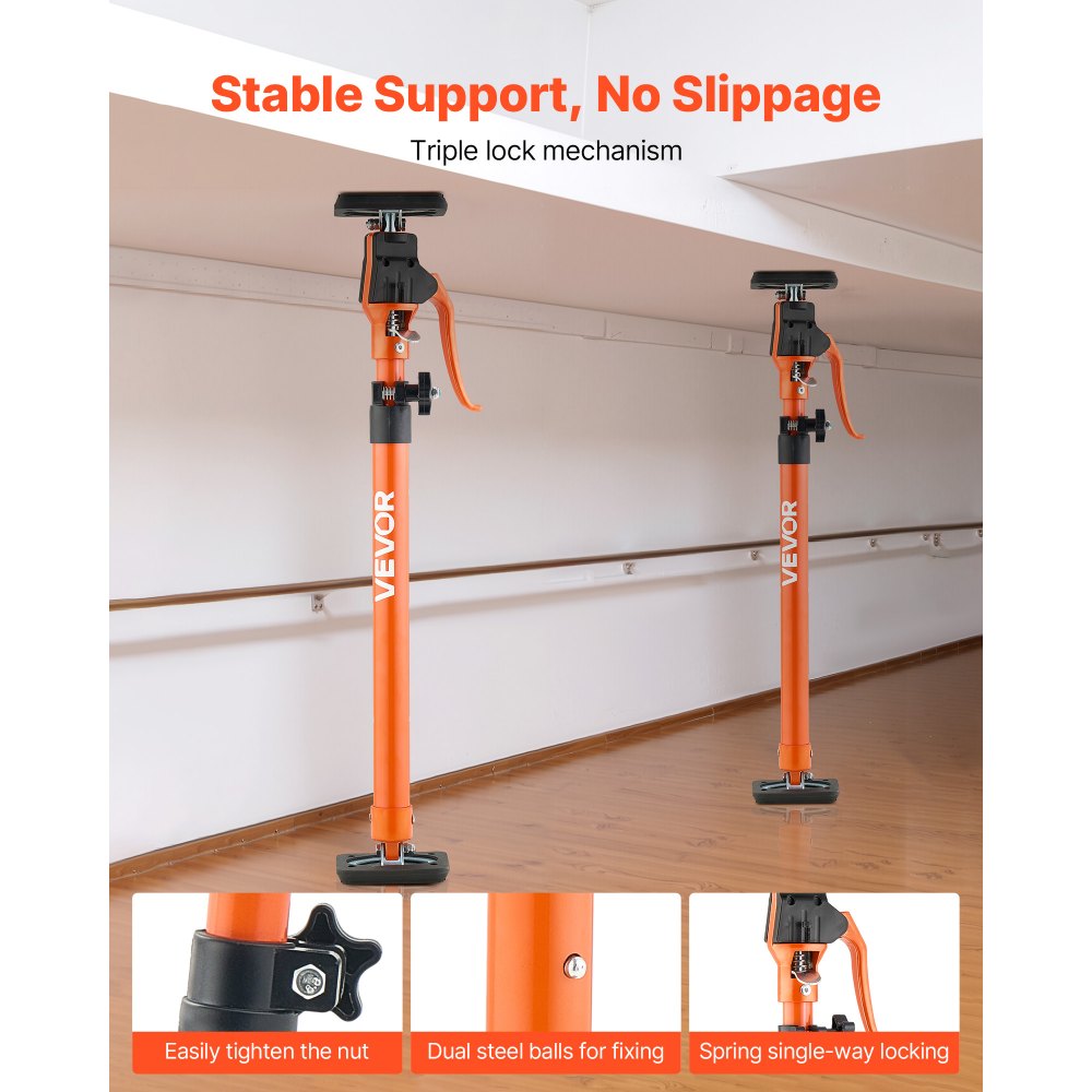 2Pcs Cabinet Jack Support Pole 64.5-115 cm Telescopic Quick Support Rod