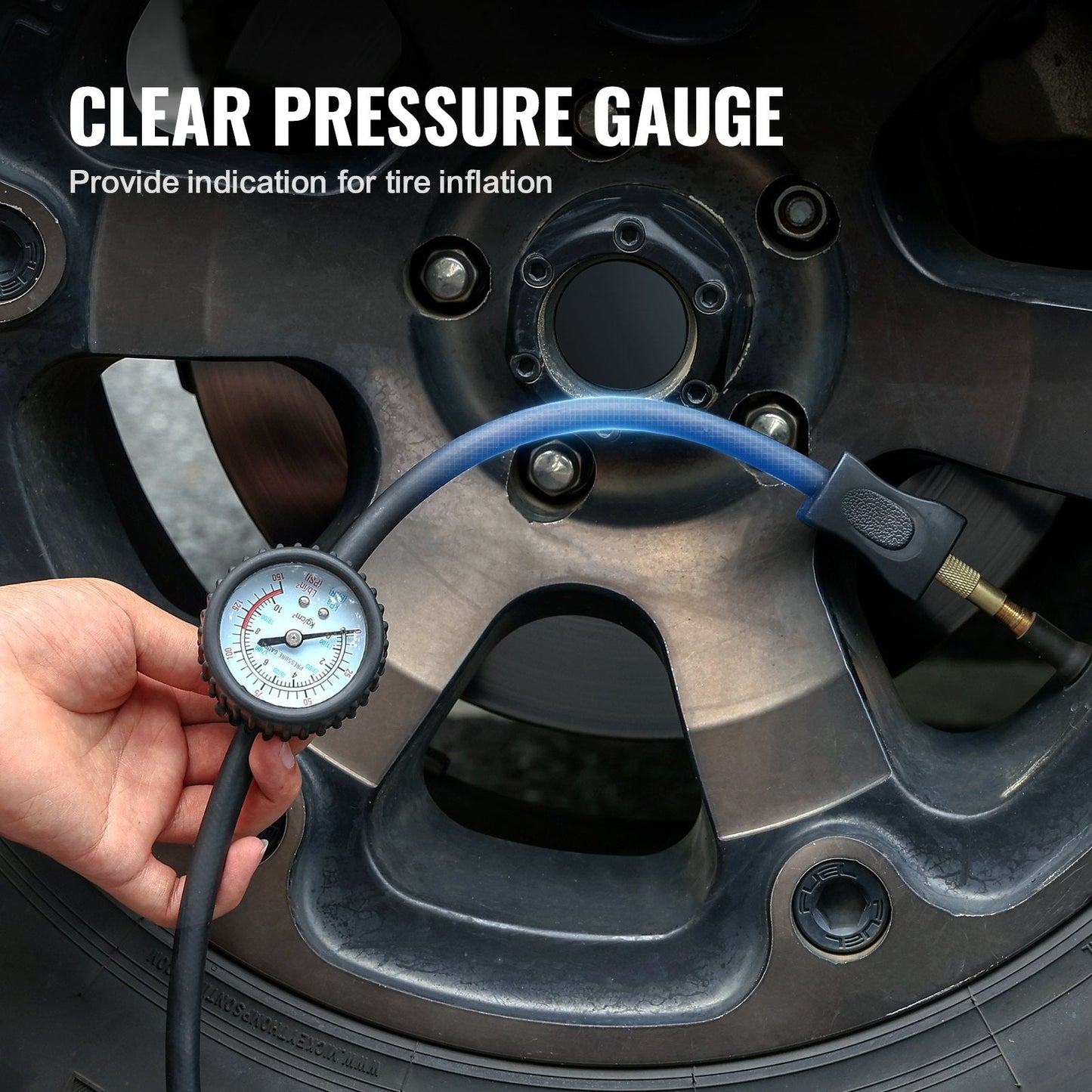 Portable Heavy Duty Air Compressor, 7.06 CFM, 150 PSI, Tire Inflator, 8.7 kg