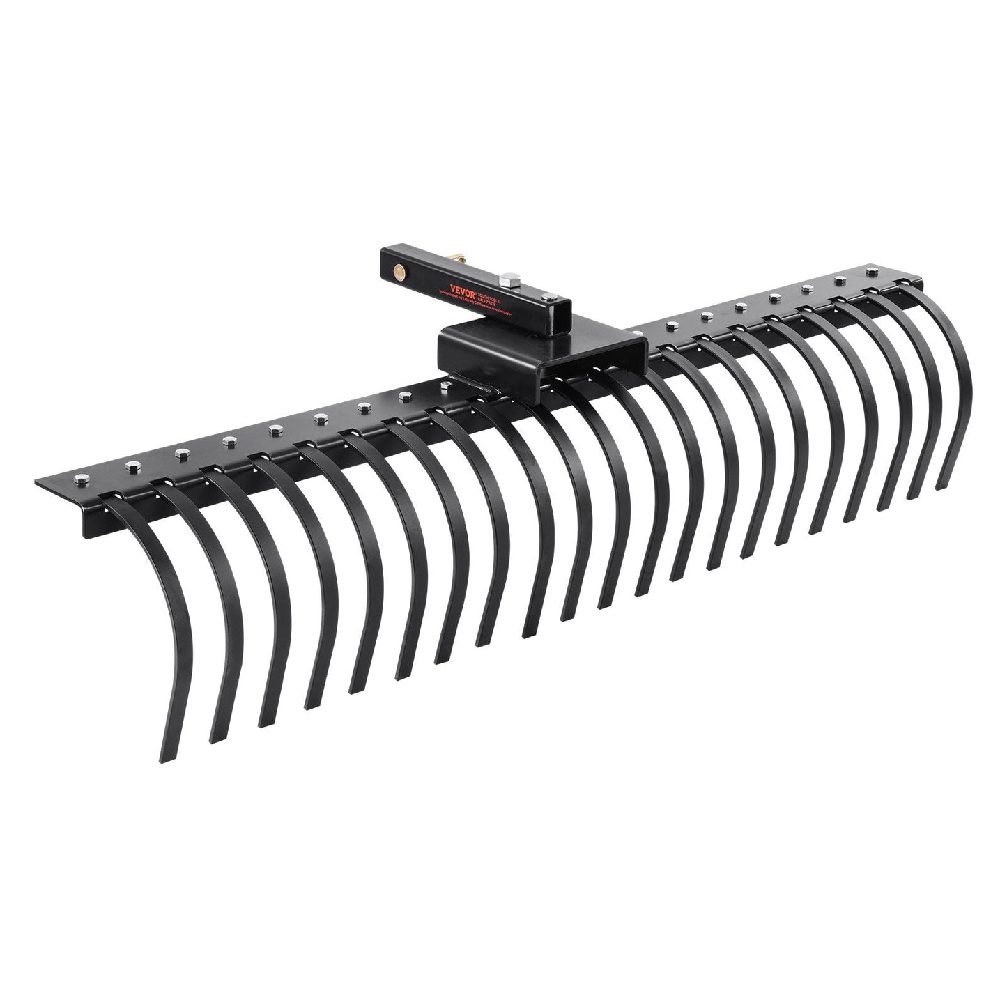 Tow-Behind Landscape Rake, 15m Dethatcher with 21 Steel Tines for Lawn Care