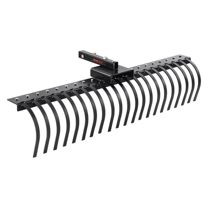 Tow-Behind Landscape Rake, 15m Dethatcher with 21 Steel Tines for Lawn Care