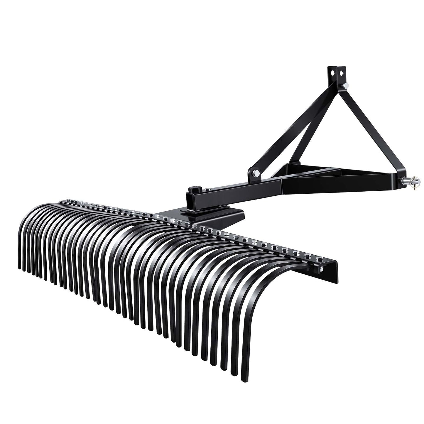 Tow Behind Dethatcher, 183 cm Tow Dethatcher with 36 Steel Tines, 3-Point Lawn Dethatchers Rake with Attachments for Tractor, Landscape Rake for Garden, Farm, Grass